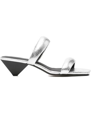 JVAM Cody Square-Toe Sandals - White