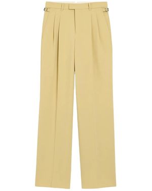 Ami Paris Side-Straps Wool Trousers - Yellow