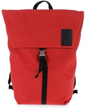 Neil Barrett City Flap Backpack - Red