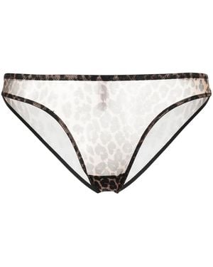 Agent Provocateur Lucky Leopard-Print Brief - Natural