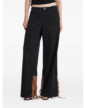 Christopher Esber Basket Leather Jeans - Black