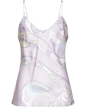 PUCCI Wave-print silk top - Weiß