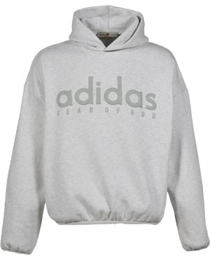 Fear Of God X Logo Hoodie - Grey