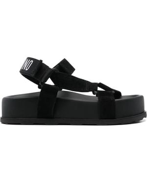 Moschino Suede Sandals - Black