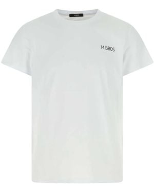 14 Bros T-Shirt Mit Print - Weiß
