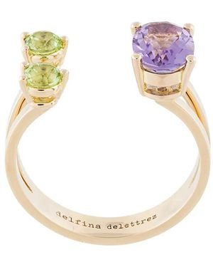 Delfina Delettrez Anillo 3 Dots - Rosa