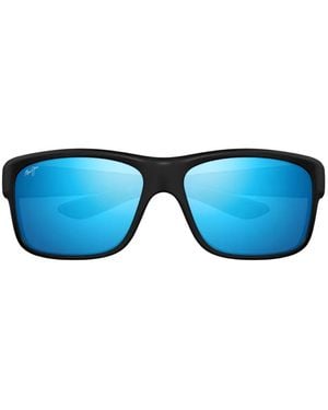 Maui Jim Mirrored Rectangle Sunglasses - Blue