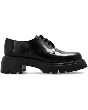 Stuart Weitzman Emerson Leather Lace-Up Shoes - Black