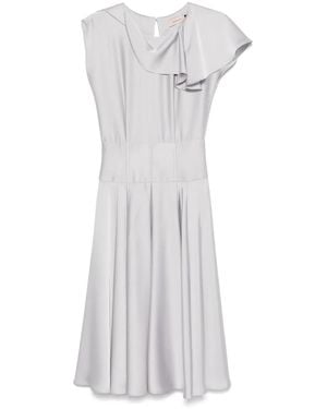 Murmur Flap Midi Dress - White