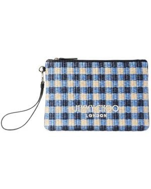 Jimmy Choo Zipped Flat Pouch - Blue