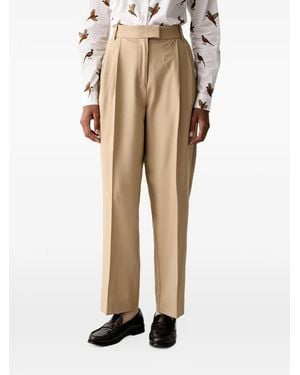 Barbour Fawne Straight-Leg Trousers - Natural