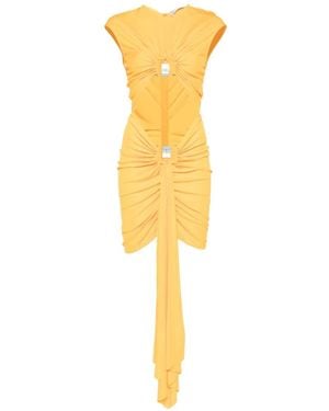 Christopher Esber Bezel Quartz Cut-Out Dress - Metallic