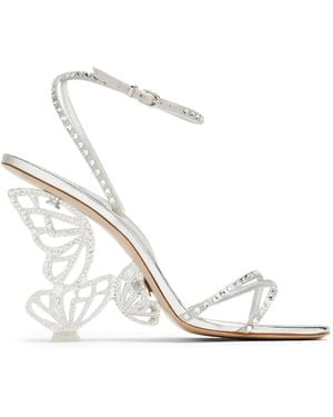 Sophia Webster Paloma 100Mm Leather Sandals - White
