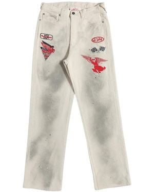 Samuel Zelig Service Patch-Detail Pants - White