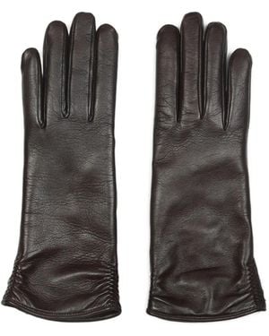 Giorgio Armani Guantes de piel estilo pull-on - Negro