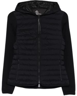 Moncler Hooded Zip-Up Cardigan - Black