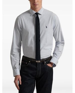 Polo Ralph Lauren Check-Pattern Long-Sleeve Shirt - Grey