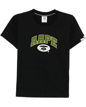 Aape By A Bathing Ape T-Shirt Mit Grafischem Print - Schwarz