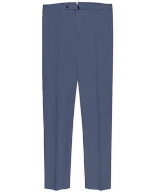 Incotex Pantaloni Chinolino Con Bottoni - Blu