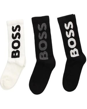 BOSS ロゴ 靴下 セット - ブラック