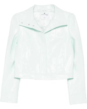 Courreges Veste Reedition Vinyl À Col Boutonné - White