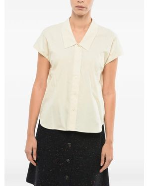 Samsøe & Samsøe Camisa Sin Mangas Con Cuello Italiano - Blanco