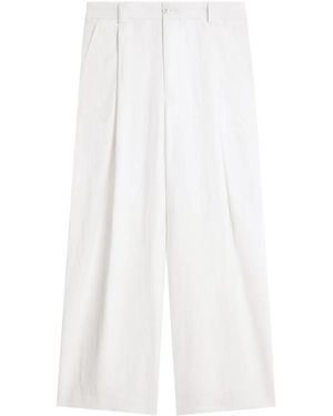 Dries Van Noten プリーツ パンツ - ホワイト