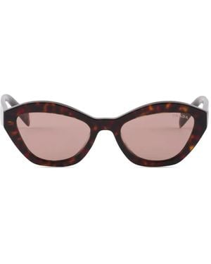 Prada ロゴ サングラス - ブラウン
