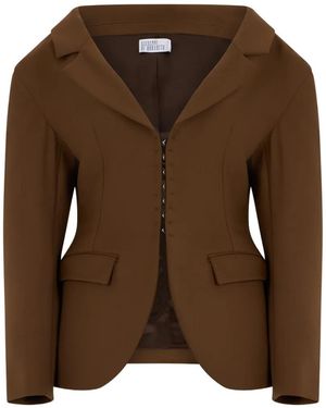 GIUSEPPE DI MORABITO Off-The-Shoulder Jacket - Brown