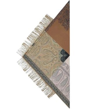 Pierre Louis Mascia Paisley-Print Fringed Bandana - Brown