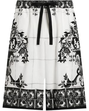 Dolce & Gabbana 'Maiolica' Print Bermuda Shorts - Multicolour