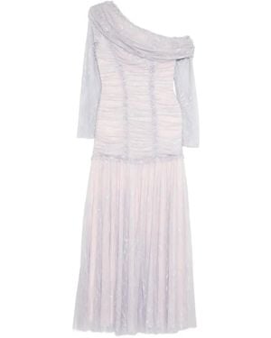 Needle & Thread Gigi Lace One-Shoulder Dress - White