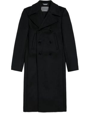 Balenciaga Long Double-Faced Coat - Black
