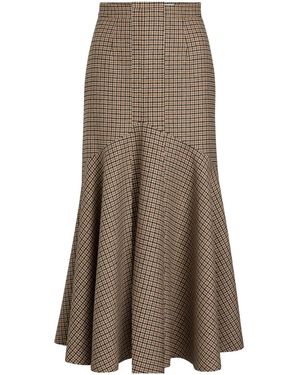 Patou Falda midi estilo sirena - Marrón