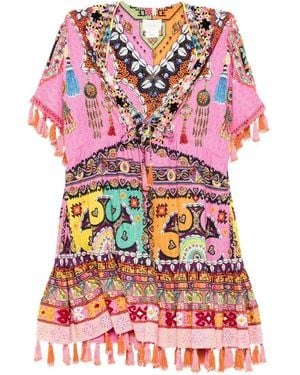 CAMILLA Patchwork Panorama Dress - Red