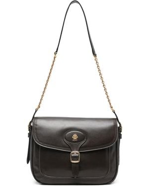 Bally Schultertasche mit Schnallenverschluss - Schwarz