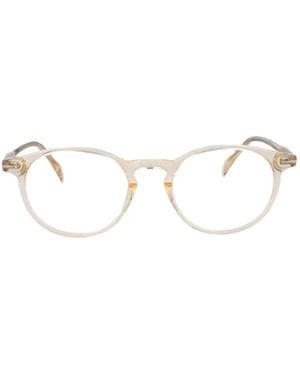 David Beckham Round-Frame Glasses - Natural