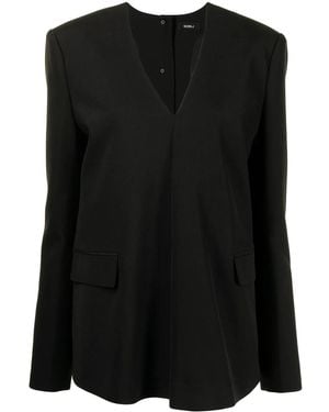 Goen.J Structured Blazer-Top - Black