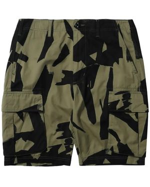 Neighborhood Camo-Print Cargo Shorts - Green