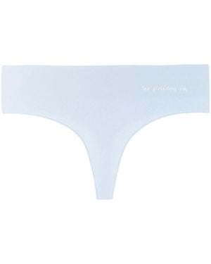 Les Girls, Les Boys Semi-Sheer Thong - Blue