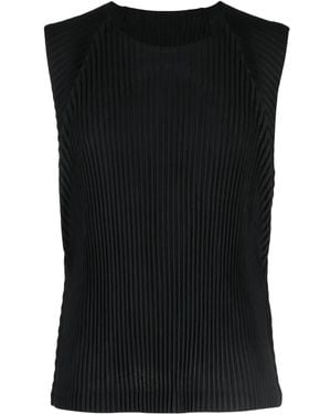 Homme Plissé Issey Miyake Mc August Pleated Tank Top - Black