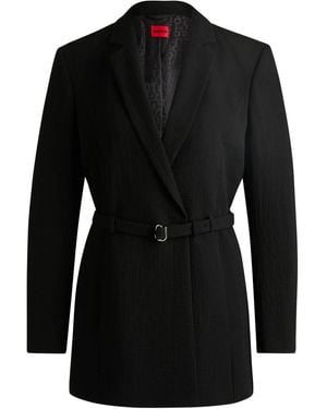 HUGO Belted Blazer - Black