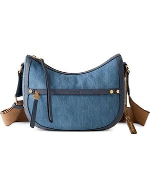 Borbonese Small Luna shoulder bag - Azul