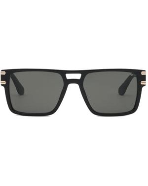 Philipp Plein Logo-Plaque Square-Frame Sunglasses - Grey