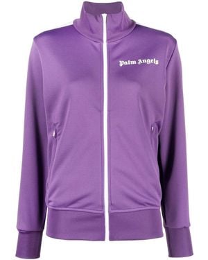 Palm Angels Zip Up Sweatshirt - Purple