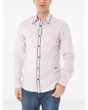 CoSTUME NATIONAL Camisa Con Ribete En Contraste - Blanco