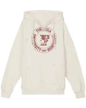 Fortela Holly Print Hooded Top - White