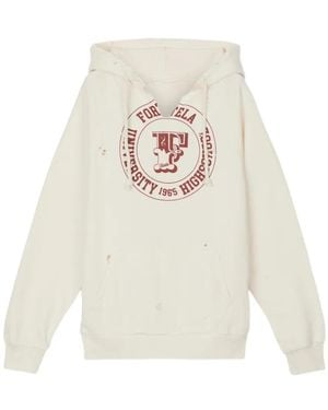 Fortela Holly Print Hooded Top - White