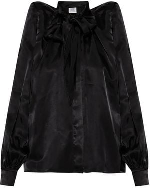 Vetements Shoulder-pads Bow Shirt - ブラック