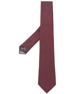 Emporio Armani Seidenkrawatte Mit Geometrischem Print - Lila